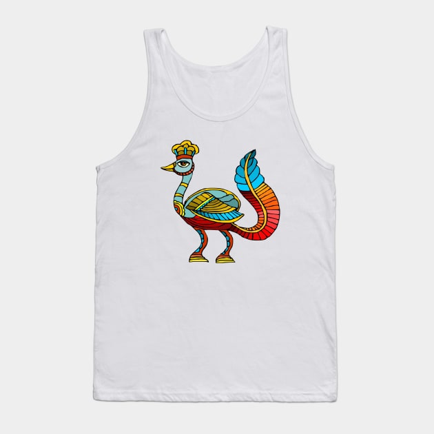 Ancient Egyptian Painting - Peacock Deity Tank Top by PatrioTEEism